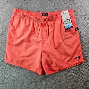 NWT Billabong Swim Trunks Board Shorts Men's XL - No‎ Liner Orange